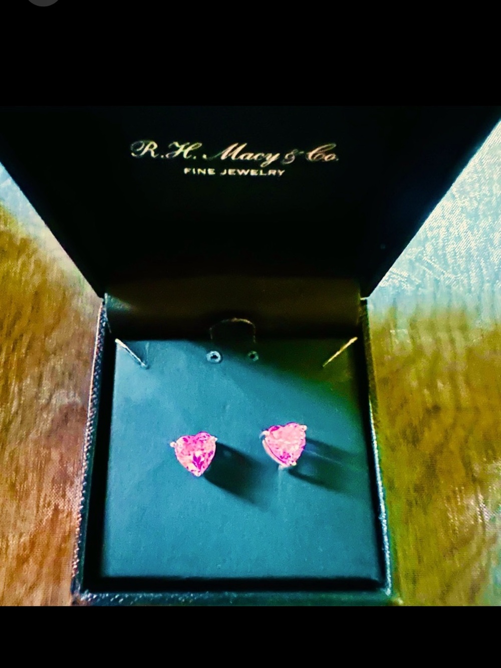 1 Carat Pink Sapphire Heart Shaped Sterling Silver Earrings NEW